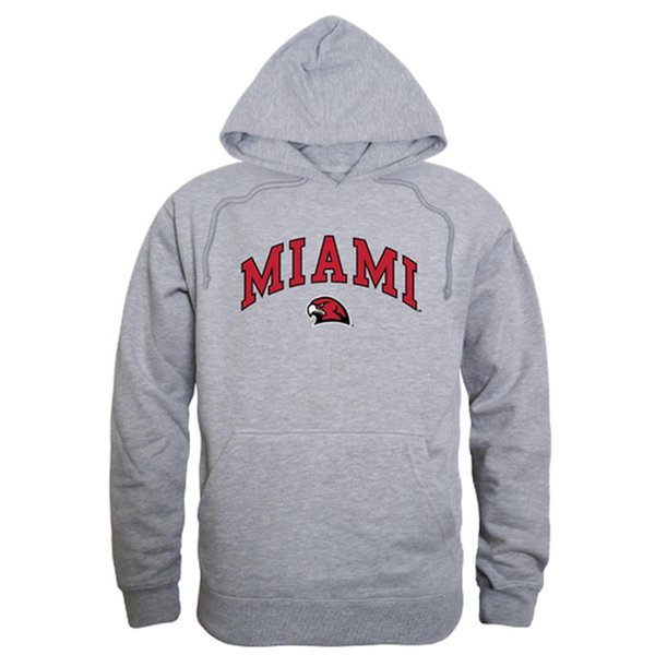 W Republic W Republic 540-131-HGY-03 Miami University Men Campus Hoodie; Heather Grey - Large 540-131-HGY-03